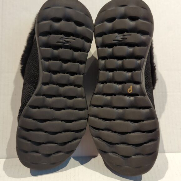 Skechers Slip Ins On the Go Joy Shoe Bootie Womens 7.5 Black Comfort Fuzzy - Picture 4 of 6